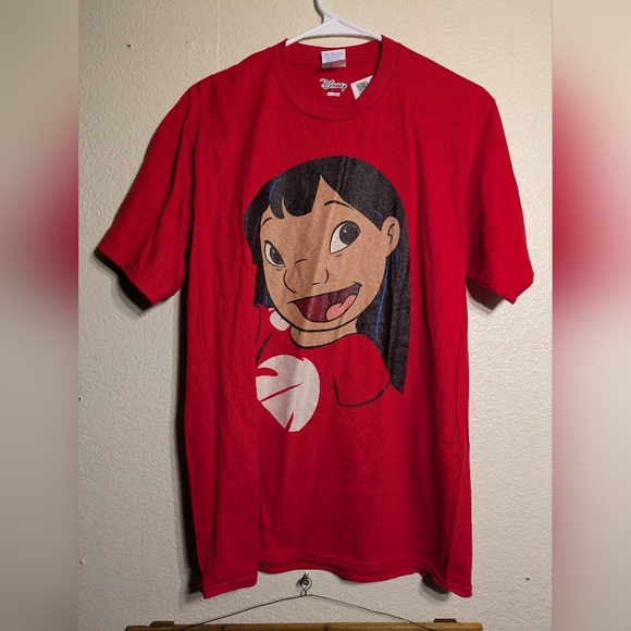Disney Tops - Port Company Disney Red Cartoon Character Short Sleeve Tee Size Medium
